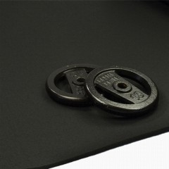 ForceFit Athletic Rolled Rubber Black 8 mm x 4 Ft. Wide Per SF