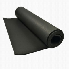 ForceFit Athletic Rolled Rubber Black 1/2 Inch x 4 Ft. Wide Per SF