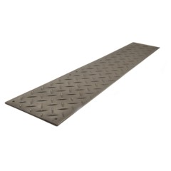  Ground Protection Mats 2x8 ft Black top view on white background