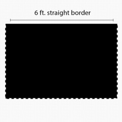 Horse Stall Interlocking 6 Ft. Border Mat Cobblestone 3/4 Inch x 4x6 Ft. diagram