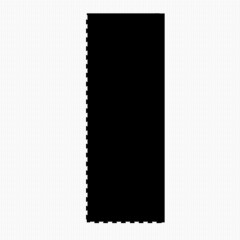 Horse Stall Interlocking Right Corner Border Mat Cobblestone 3/4 Inch x 2x6 Ft on white background