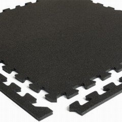 Geneva Rubber Tile Black 8 Pack 1/4 Inch x 1.5x1.5 Ft.