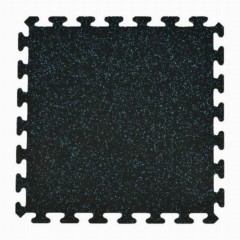 Rubber Tile Interlocking Sport 10% Blue 3/8 Inch x 2x2 Ft.