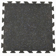 Rubber Gym Floor Tiles -Interlocking Rubberized Flooring for basements, weight rooms