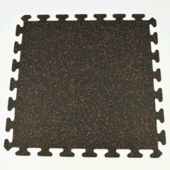 Rubber Tile Interlocking Sport 10% Red 3/8 Inch x 2x2 Ft.