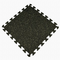 Rubber Tile Interlocking Sport 10% Tan 3/8 Inch x 2x2 Ft.
