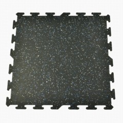 GM Interlocking Rubber Floor Tiles Blue/Gray 8 mm x 2x2 Ft.