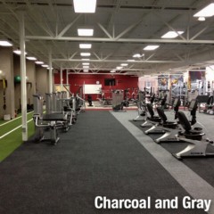Gray and Charcoal Fit Weave Heavy Duty Gym Carpet Tile 