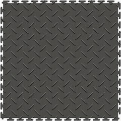 dark gray diamond plate floor tile