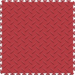 red diamond plate garage floor tile