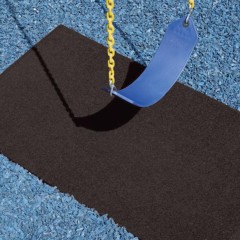 Playground Slide and Swing Set Mats Black 32x54 x 2 Inch