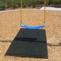 Blue Sky Rubber Swing Mats 3 x 5 Ft x 2 Inch playground mats showing pair of swings.