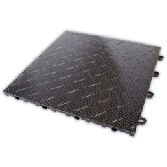 RaceDeck Diamond TuffShield Garage Floor Tile 1/2 Inch x 1x1 Ft. Carbon Fiber full tile