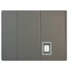Safety Wall Pad Cutout 4x6 Inch gray cutout installed