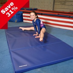 gymnast on 4x8x2 Gymnastics Panel Mat 