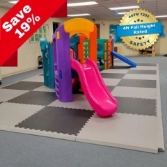 indoor playground early childhood center with thick safety foam mats