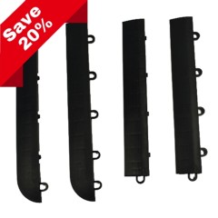 RaceDeck Garage Tile Border Corner Edges 1/2 Inch x 1.75x12 Inches in black, labeled