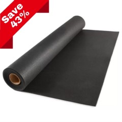 Rolled Rubber Flooring 1/4 Inch 4x10 Ft Black