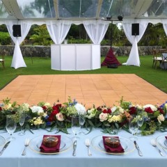 SnapLock Dance Floor XL Standard Tiles 1/2 Inch x 18x18 Inches outdoor wedding in tent