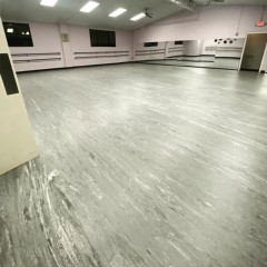 Groove Base Multi-Purpose Dance Floor Roll 2mm x 6.56x65 Ft. Marble Gray