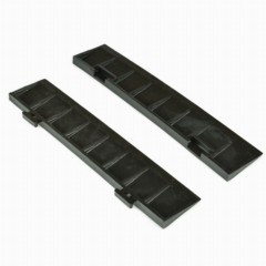 Perforated-Solid Surface Border Black 3/4 Inch underside.