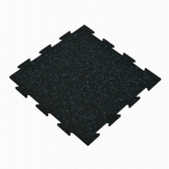 Rubber Tile Interlocking 10% Color 3/8 Inch x 2x2 Ft. Pacific