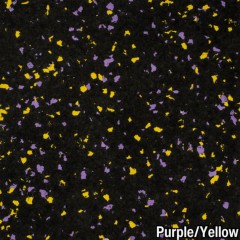 Rubber Tile Interlocking 10% Color CrossTrain Custom 3/8 Inch x 2x2 Ft. Pacific purple yellow full