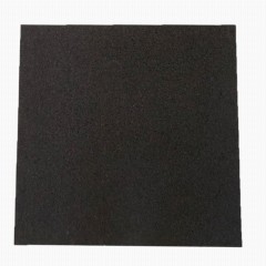 Straight Edge Rubber Tile Black 1/4 Inch x 2x2 Ft. Pacific