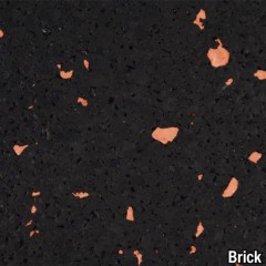 Rubber Tile Interlocking 2x2 Ft 3/8 Inch 10% Color Stocked Pacific brick red 80