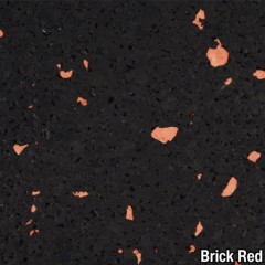 Rubber Tile Interlocking 2x2 Ft 3/8 Inch 10% Color Stocked Pacific brick red 80