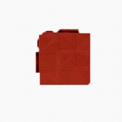 VersaCourt Outdoor Game Court Corner Reducer 3/4 Inch x 2x2 Inches corner in red