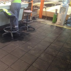 24/Seven GR Solid 3x3 Ft Mat workspace installation