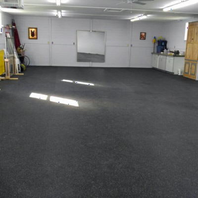 Rubber Flooring Rolls 1/4 Inch 10% Confetti garage.