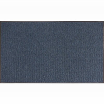 Chevron Rib 3x4 feet Blue Full Entrance Mat