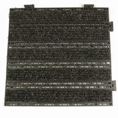 Tiled Carpet EntranceTile 1/2 inch Black w/Charcoal Carpet Square