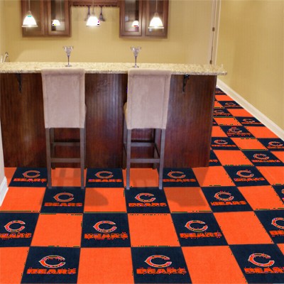 NFL Chicago Bears carpet tiles 18x18 