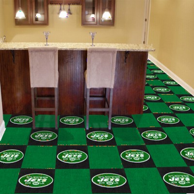 NFL New York Jets 18x18 carpet tile