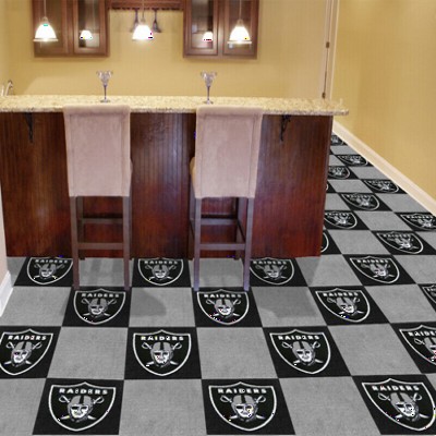 NFL Oakland Raiders 18x18 carpet tile