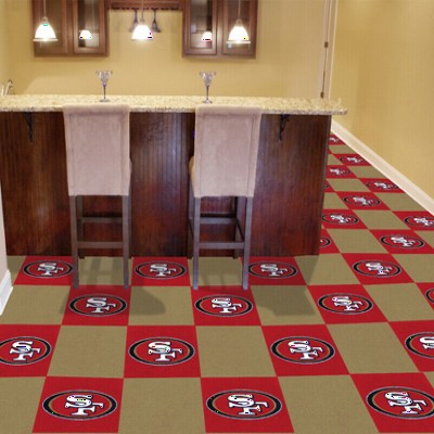 NFL San Francisco 49ers carpet tiles 18x18 