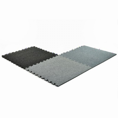 Plush Comfort Interlocking Carpet Tile 10x10 ft Kit Beveled Edges three.