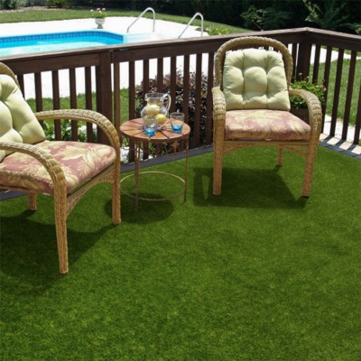 GreenSpace Artificial Turf Mat 1/2 Inch x 4x6 Ft. with deck chairs