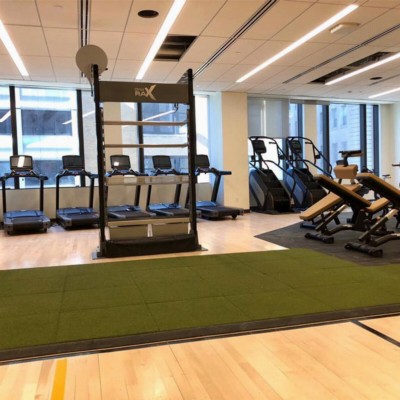 RageTurf UltraTile 24 x 24 Inch x 1 Inch Commercial Gym Flooring Install