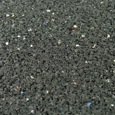 TurfShok Rubber Underlay 10 mm x 4 Ft. Wide per SF close up of surface black with color fleck