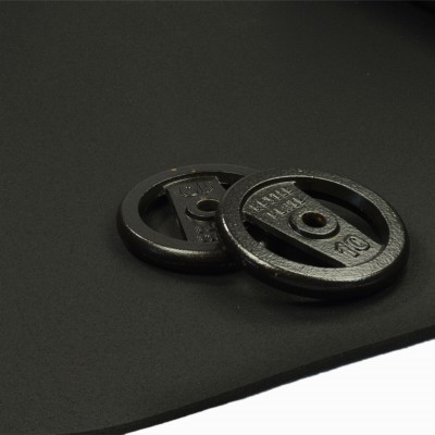 ForceFit Athletic Rolled Rubber Black 8 mm x 4 Ft. Wide Per SF Kettle Plate weights