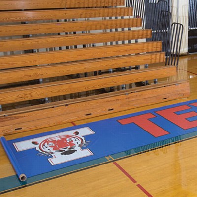  Gym Floor Cover 32 oz Vinyl Runner 4 x 50 Ft Royal Blue