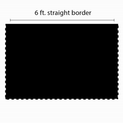Horse Stall Interlocking 6 Ft. Border Mat Cobblestone 3/4 Inch x 4x6 Ft. diagram