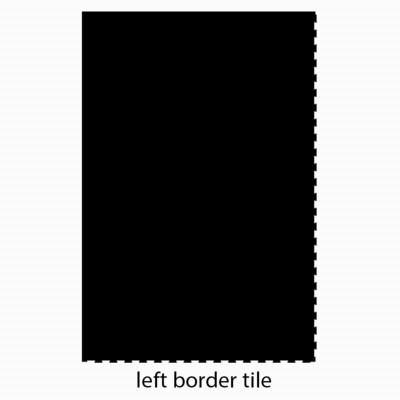 Horse Stall Interlocking Left Corner Border Mat Cobblestone 3/4 Inch x 4x6 Ft. diagram