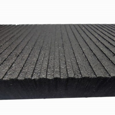 Washbay Ribbed Rubber Mats 1/2 Inch 12x16 Ft Kit Top and Side view