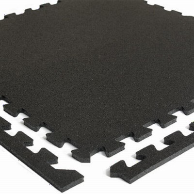 Geneva Rubber Floor Tile 1/4 Inch Black