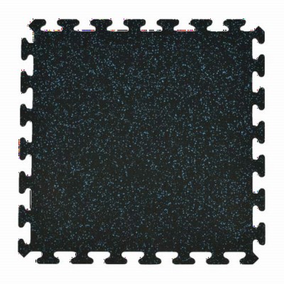 Rubber Tile 2x2 Ft x 3/8 Interlocking Sport 10% Blue full tile.